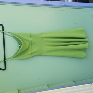 See You Monday Green Retro Dress Small Straps